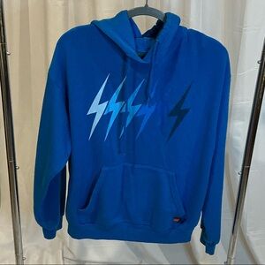 Aviator Nation Bolt Gradient Hoodie in Blue- Size S